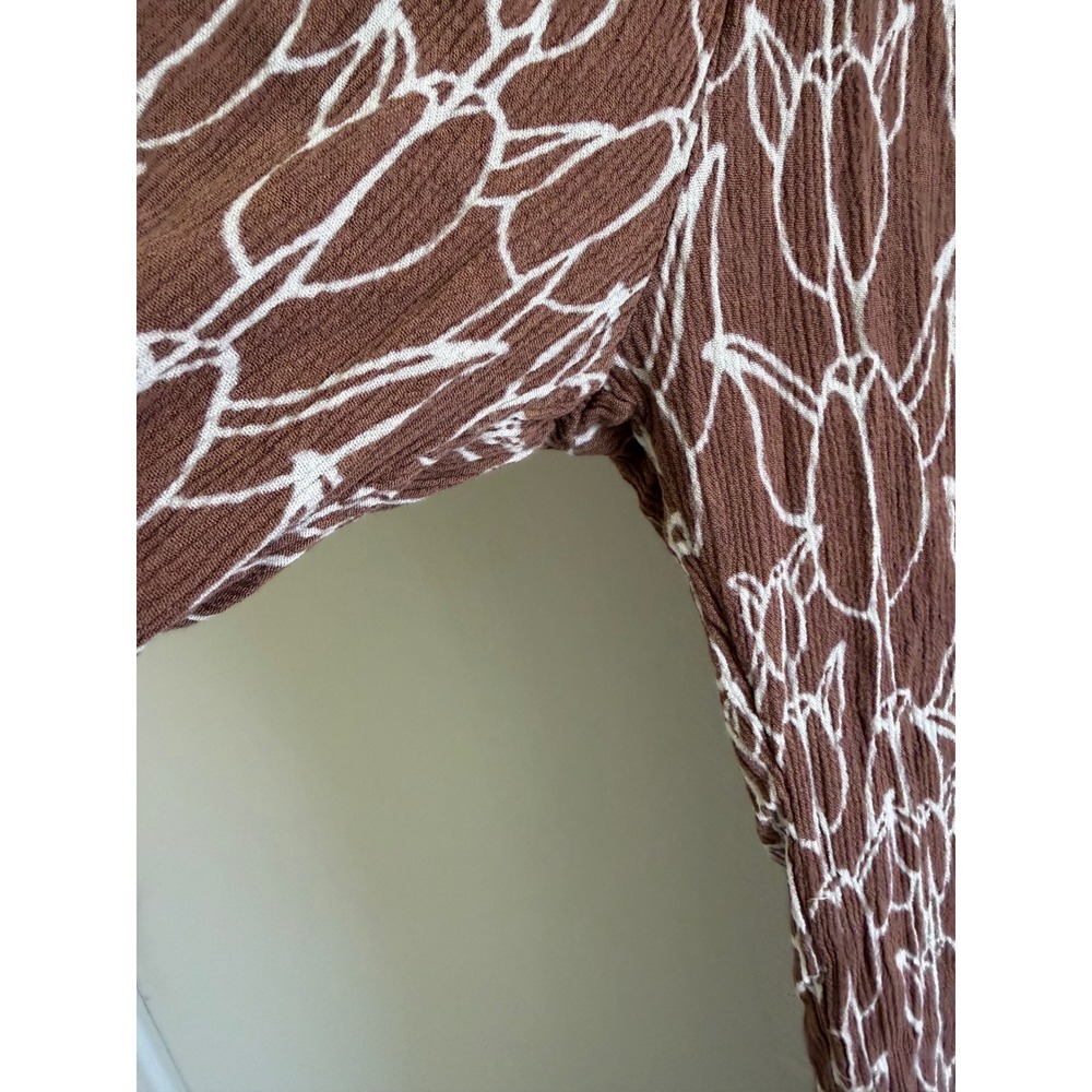 Kinolau manaola collection wide leg pants lei print Hawaii lole - Picture 5 of 7